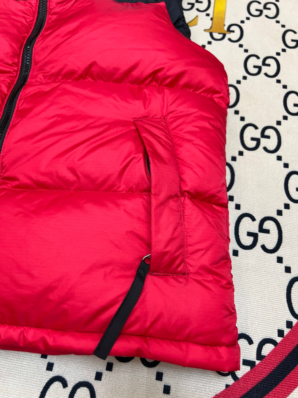 The North Face Red 700-Fill Down Puffer Vest