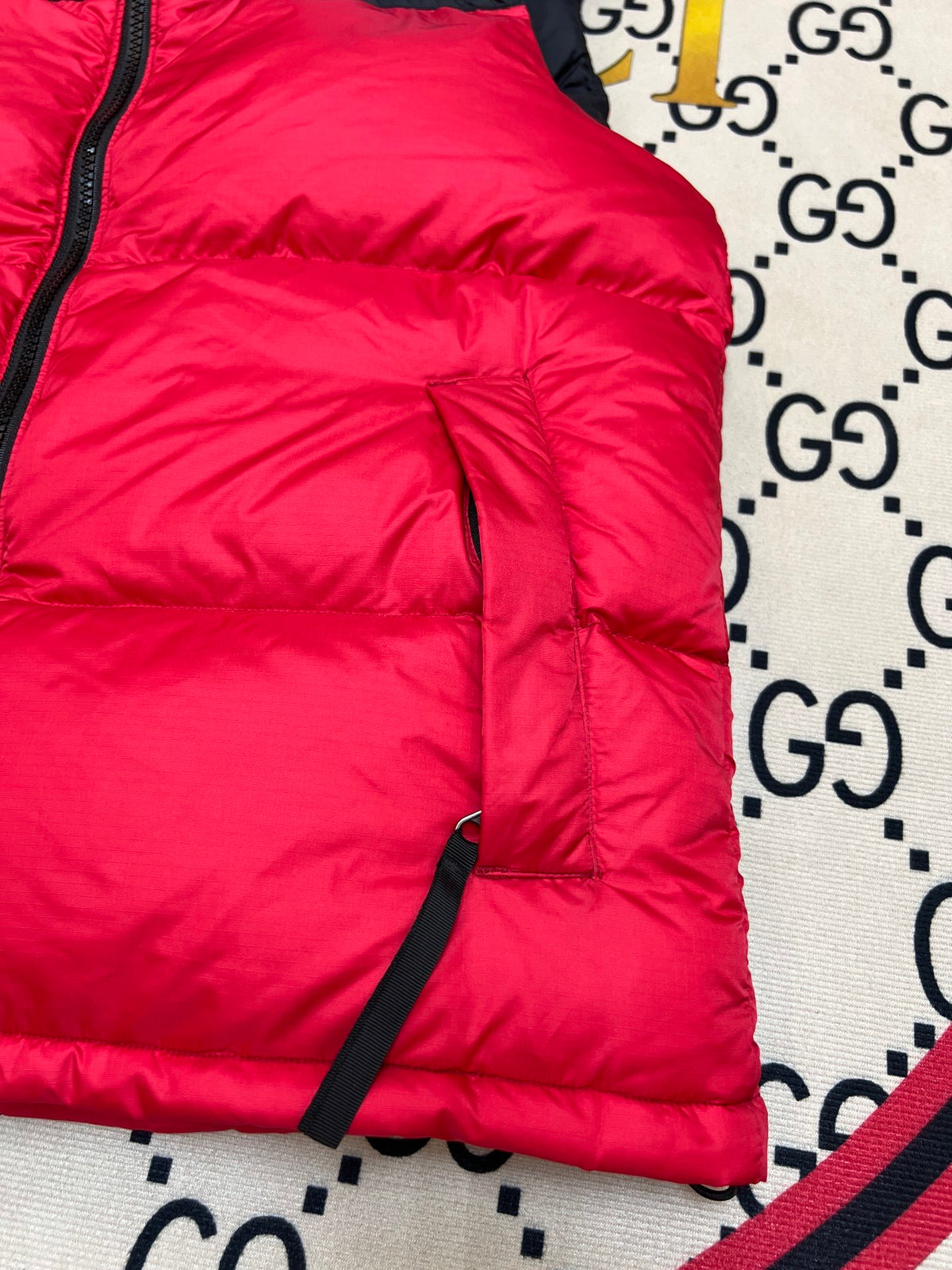 The North Face Red 700-Fill Down Puffer Vest