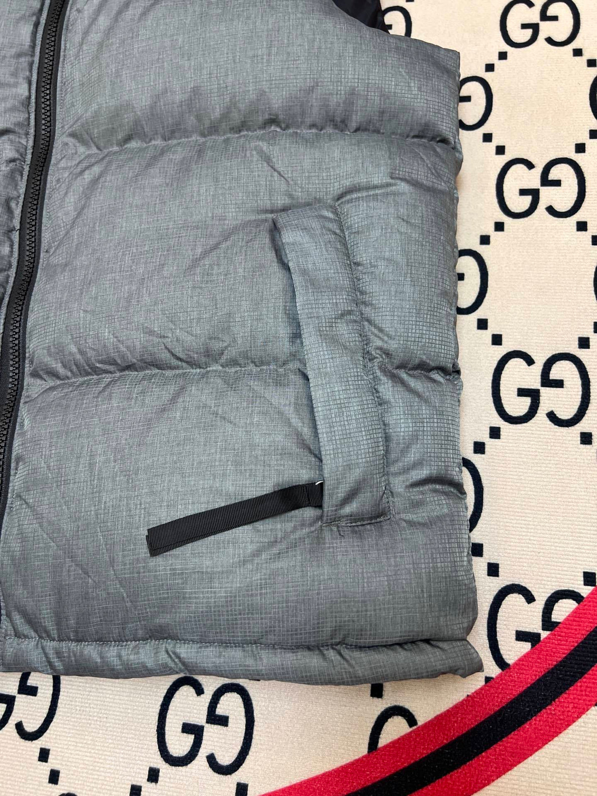The North Face Grey 700-Fill Down Puffer Vest