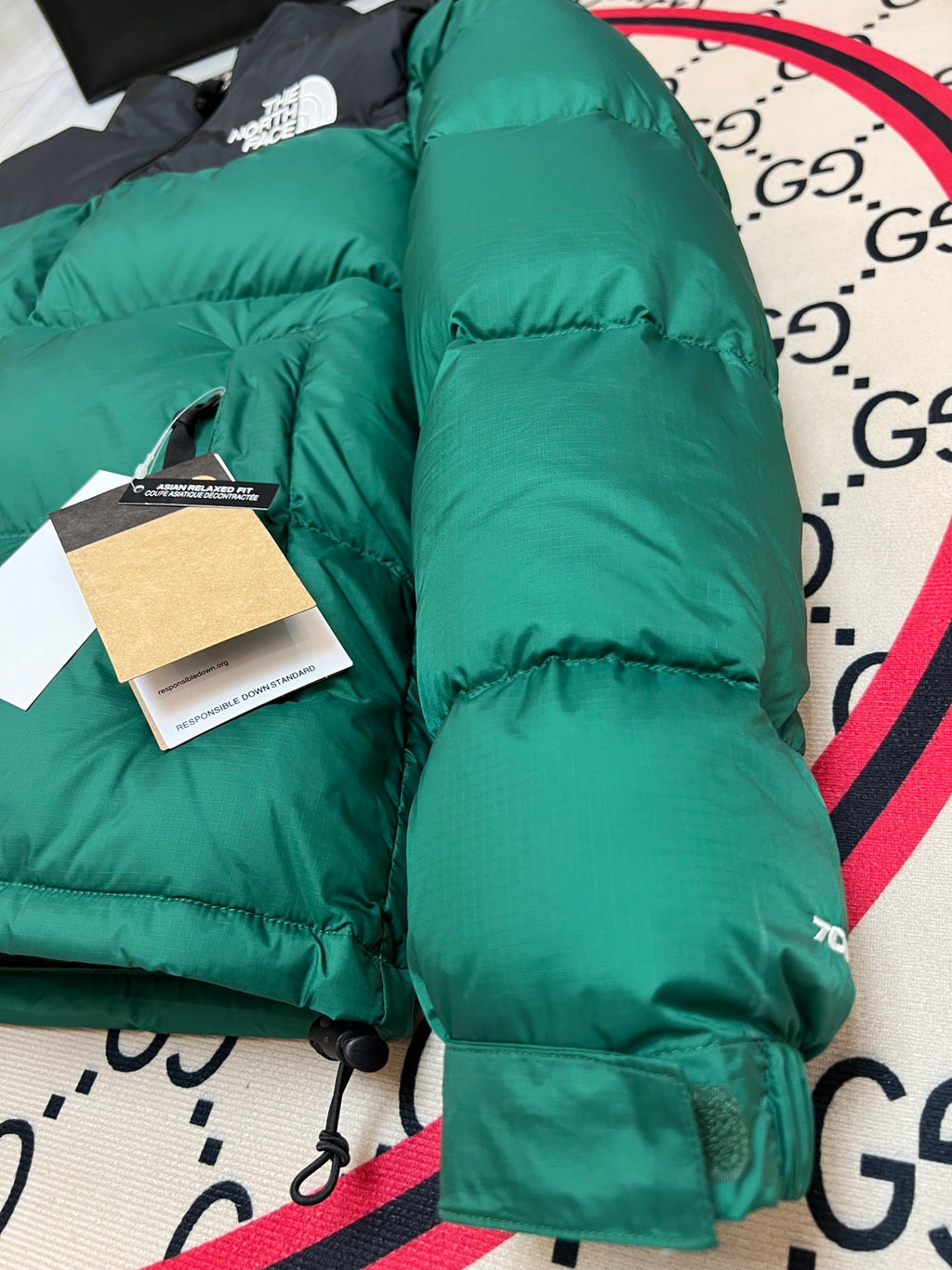 The North Face Teal Nuptse 700-Fill Down Puffer Jacket