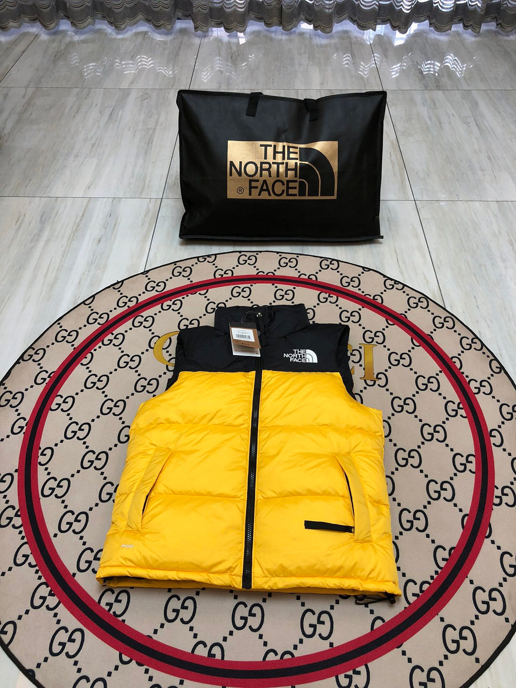 The North Face Yellow 700-Fill Down Puffer Vest