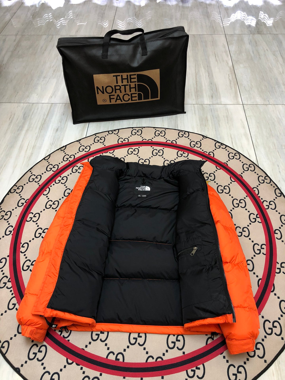The North Face Teal Nuptse 700-Fill Down Puffer Jacket