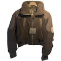 Moose Knuckles Dark Brown Nellis Cropped Sherpa Bomber Jacket