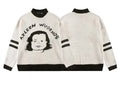 ERD “Aileen Wuornos” Portrait Jacquard Knit Sweater — Cream/Black