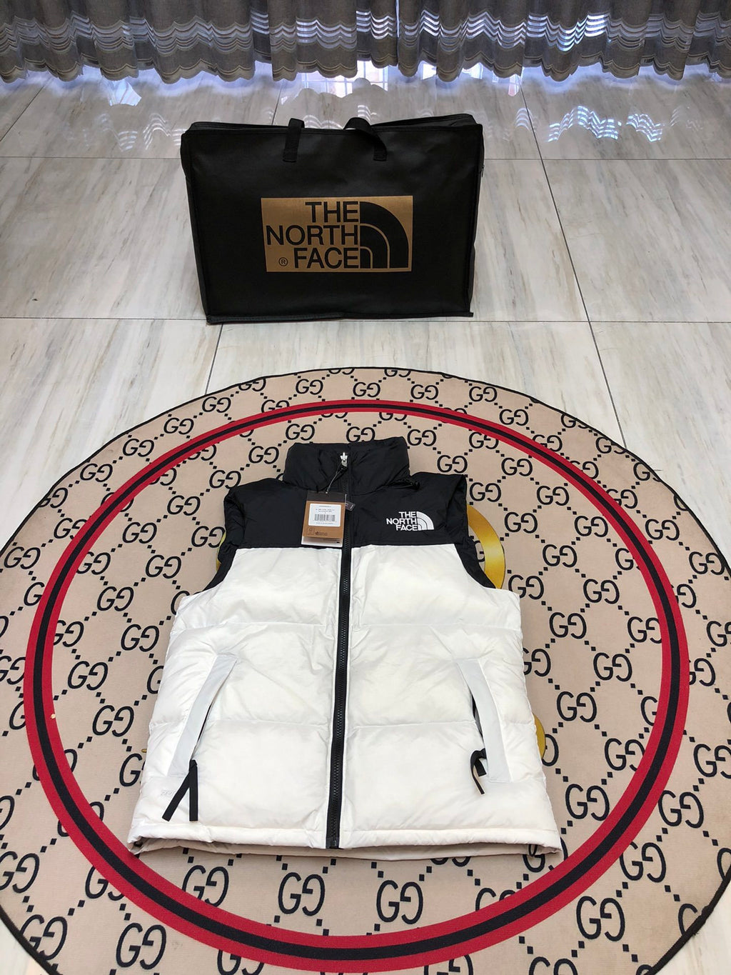 The North Face White 700-Fill Down Puffer Vest