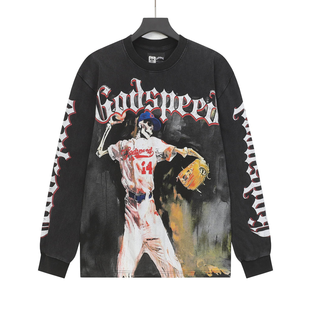 Godspeed Baseball Graphic Long-Sleeve T-Shirt
