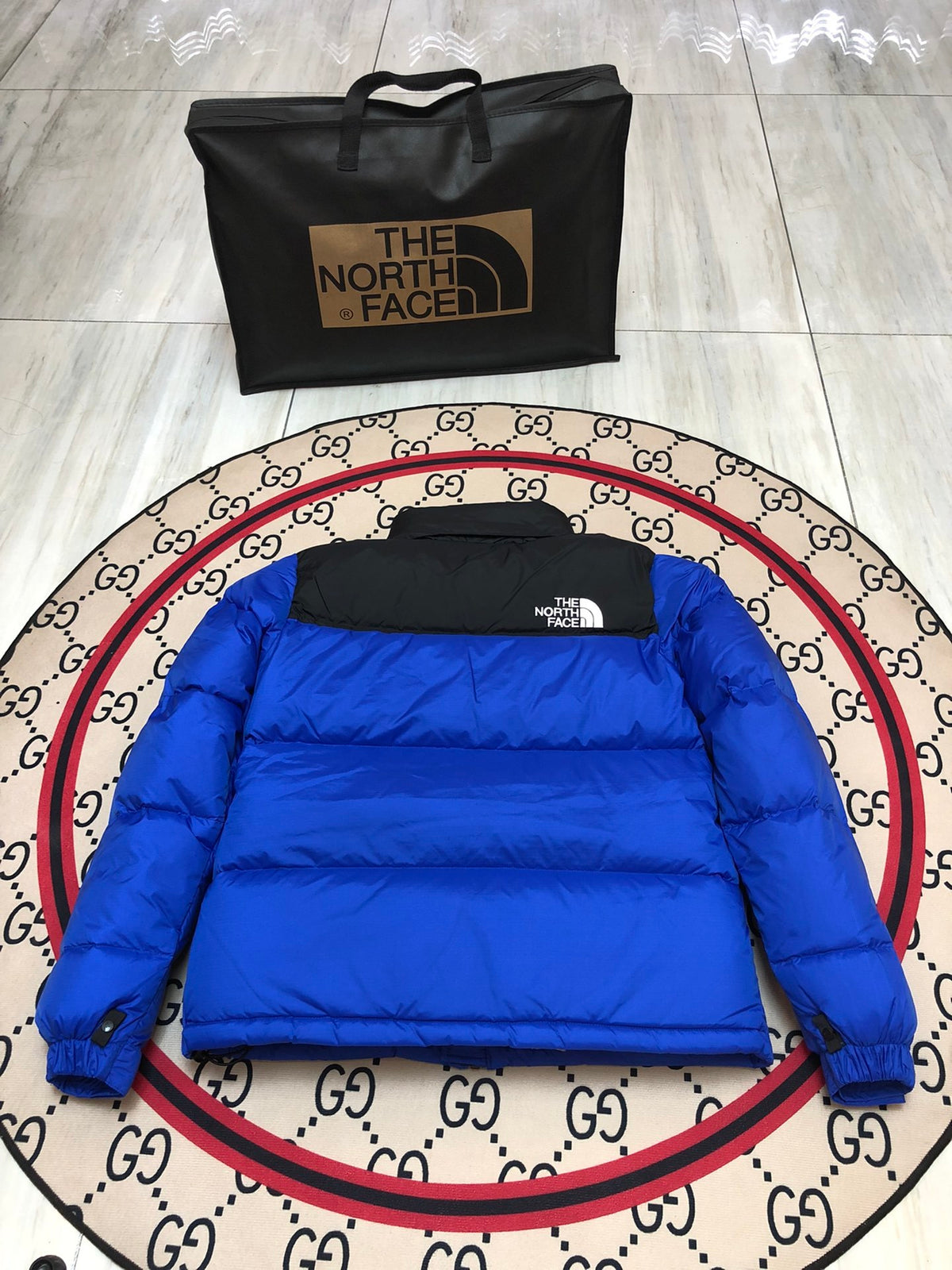 The North Face Teal Nuptse 700-Fill Down Puffer Jacket