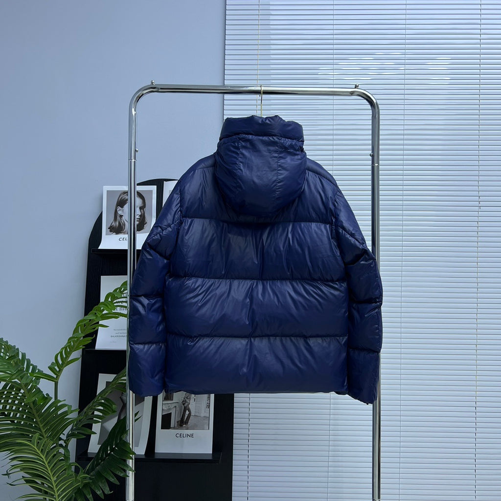 Canada Goose Navy Blue Glossy Oversized Hooded Down Puffer Jacket