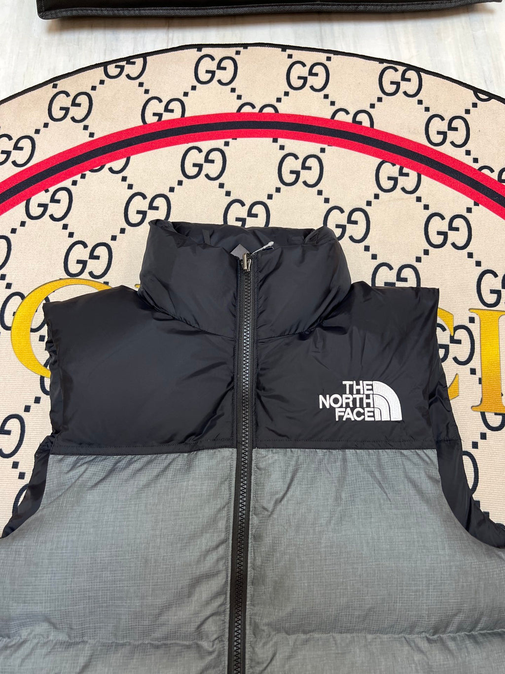 The North Face Grey 700-Fill Down Puffer Vest