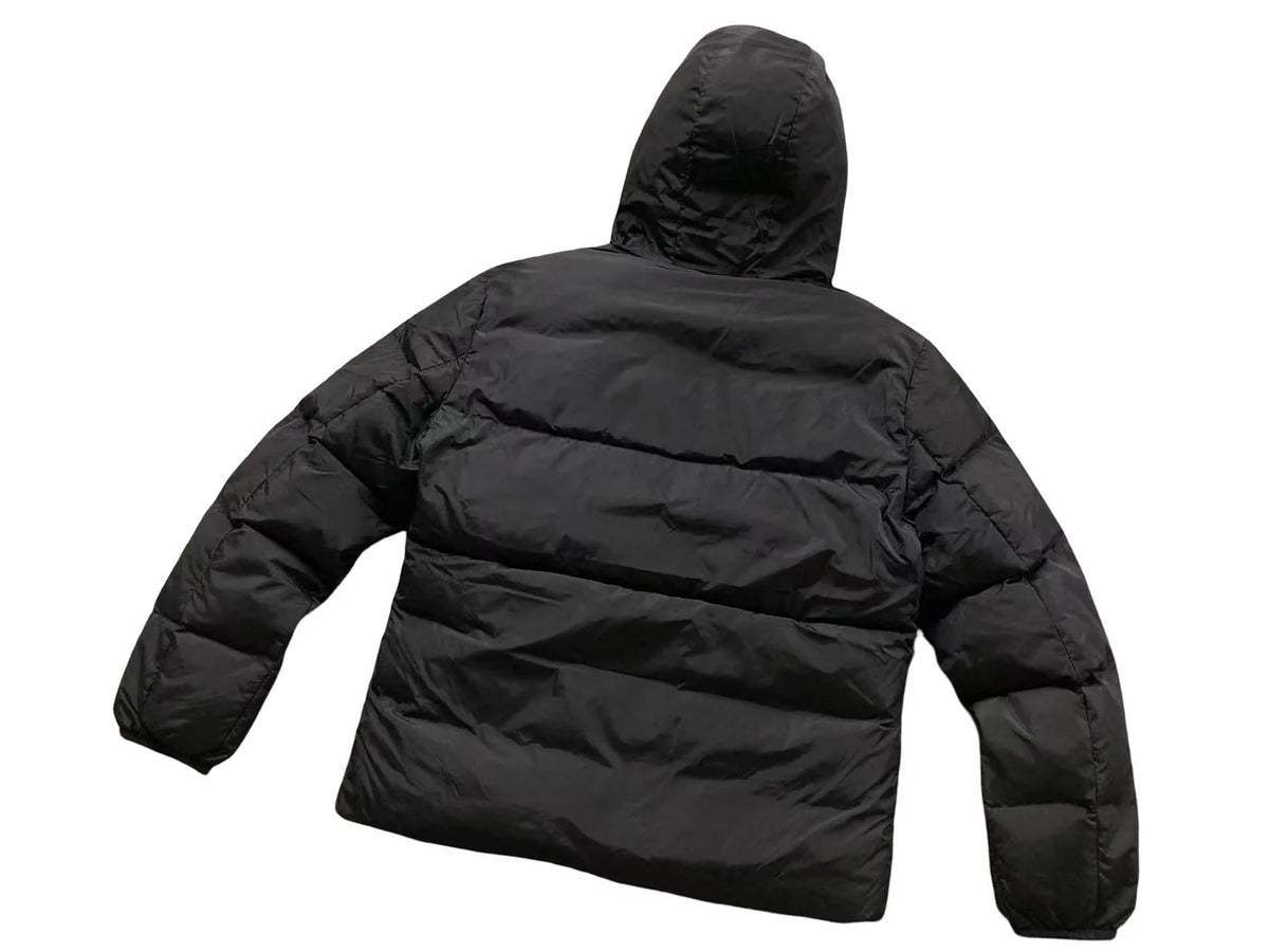 Moncler Black Logo-Hood Oversized Matte Down Puffer Jacket