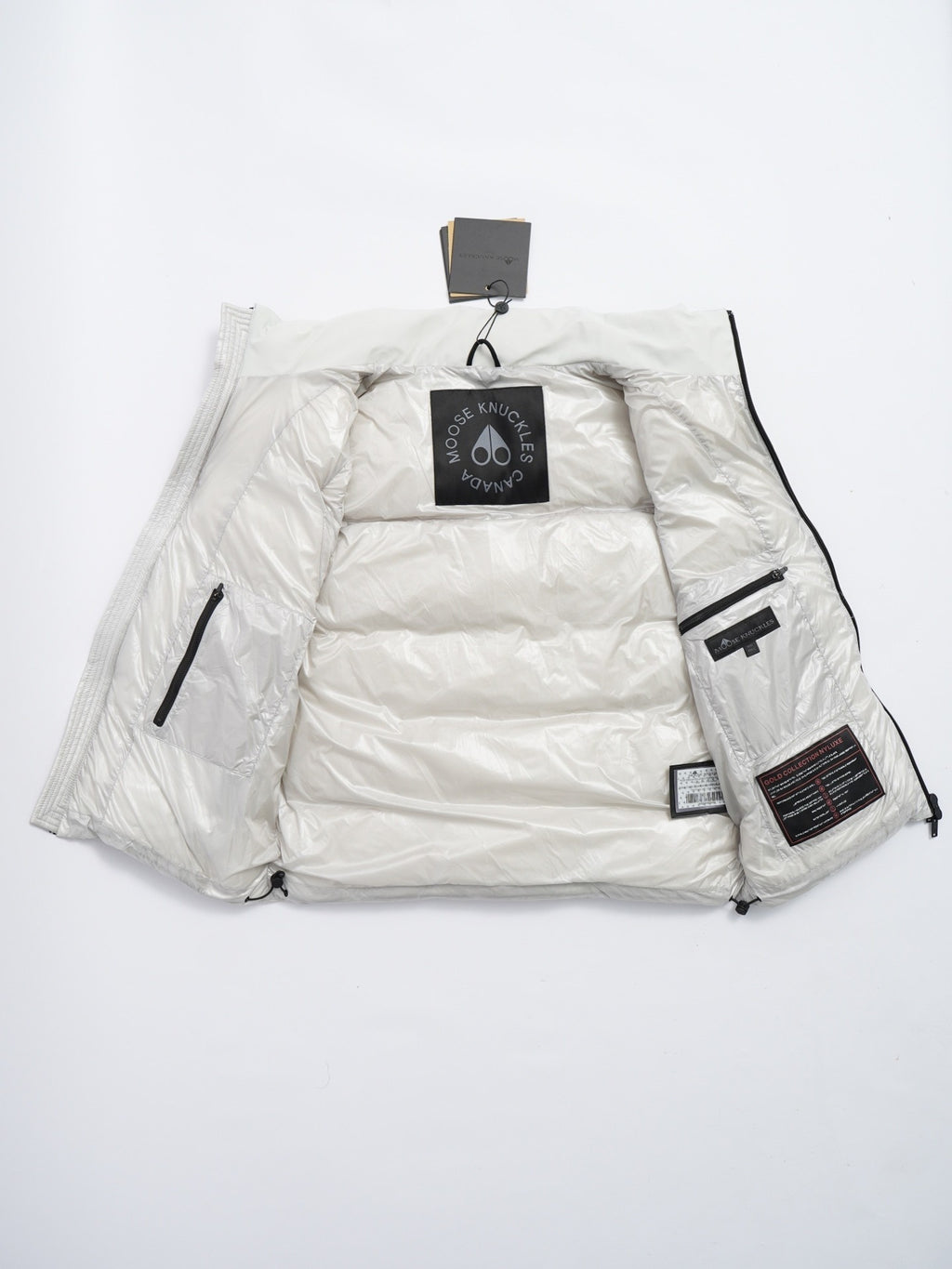 Moose Knuckles White Down Puffer Vest
