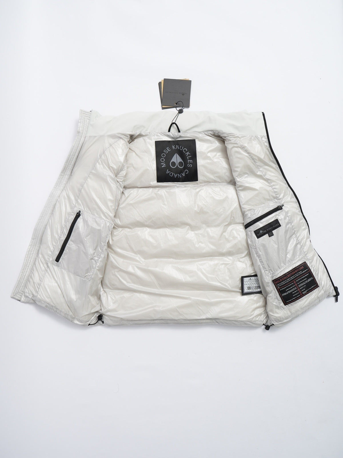 Moose Knuckles White Down Puffer Vest