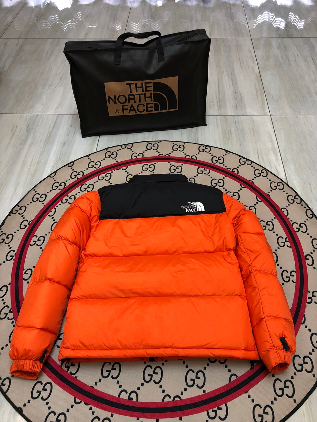 The North Face Teal Nuptse 700-Fill Down Puffer Jacket