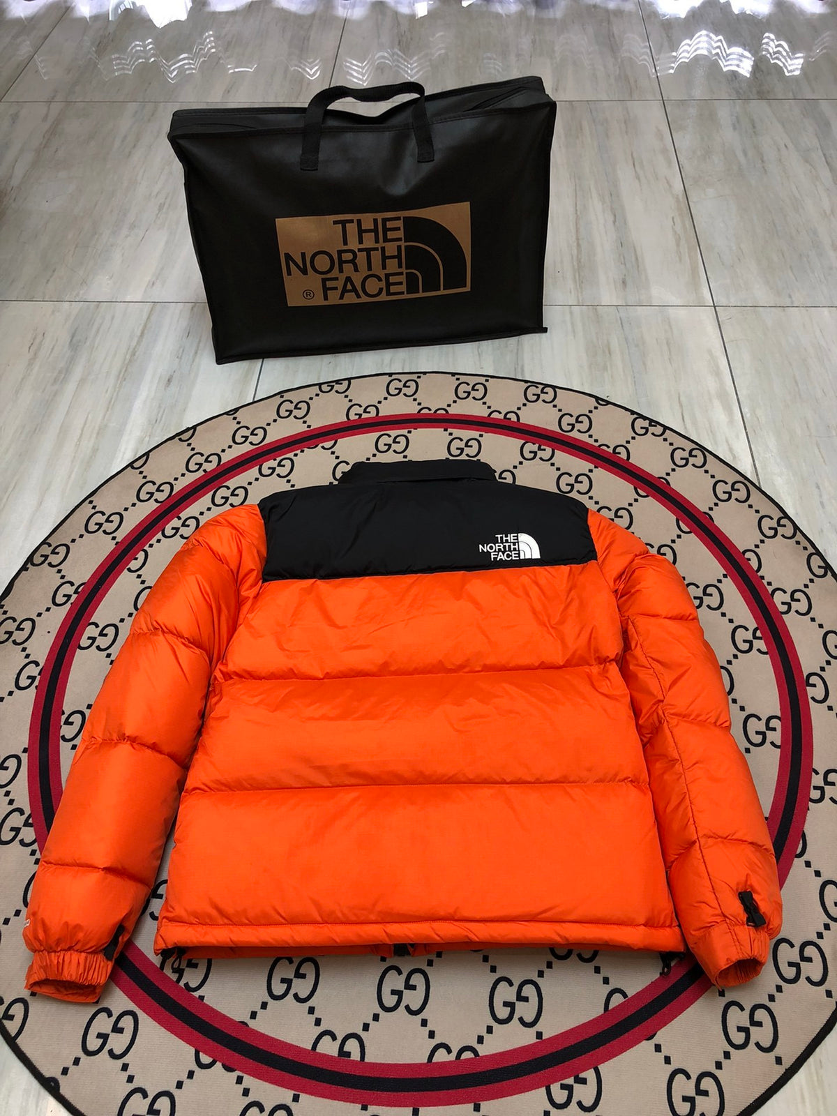 The North Face Teal Nuptse 700-Fill Down Puffer Jacket
