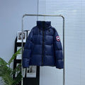 Canada Goose Navy Blue Glossy Oversized Hooded Down Puffer Jacket