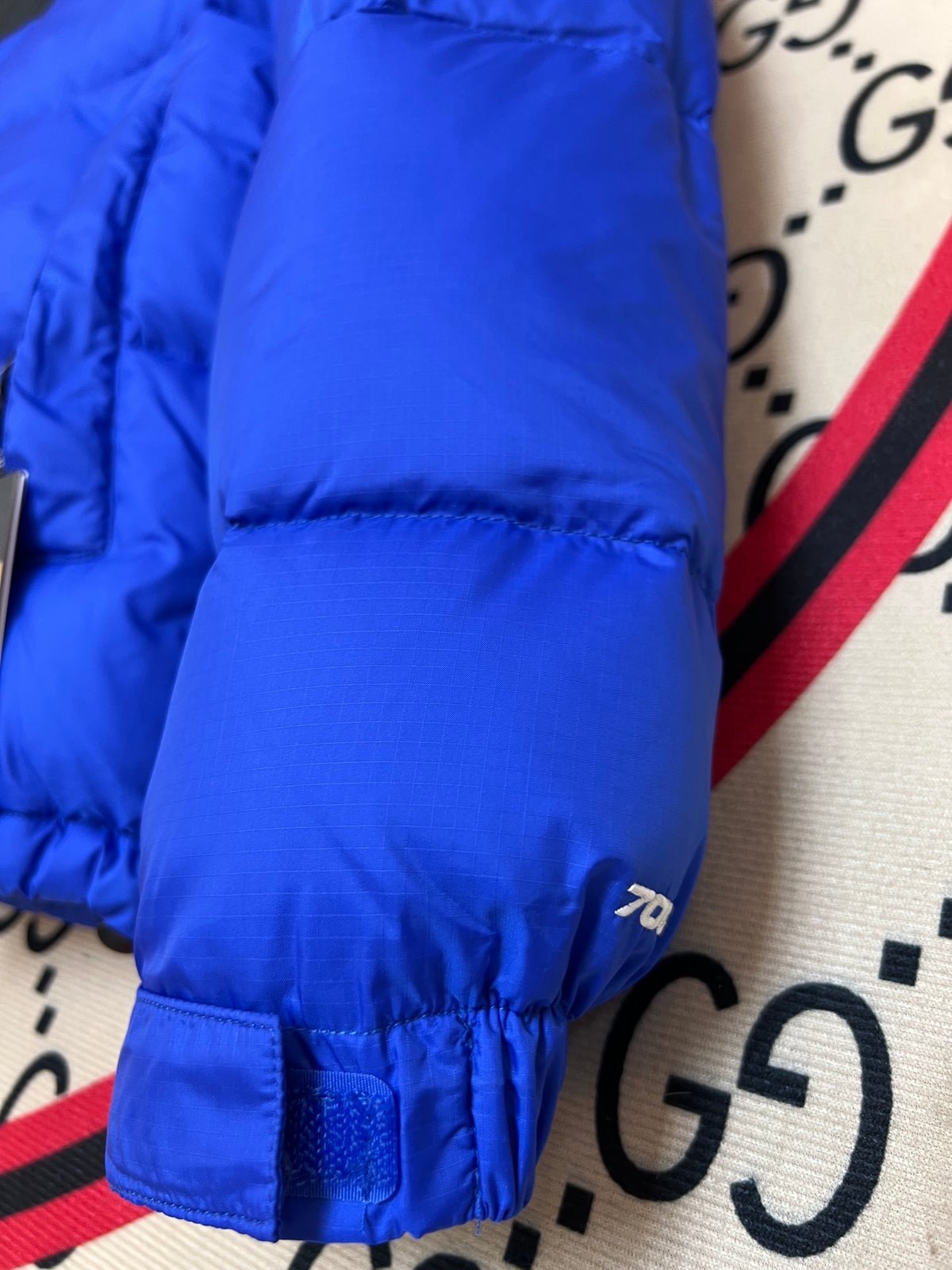 The North Face Teal Nuptse 700-Fill Down Puffer Jacket