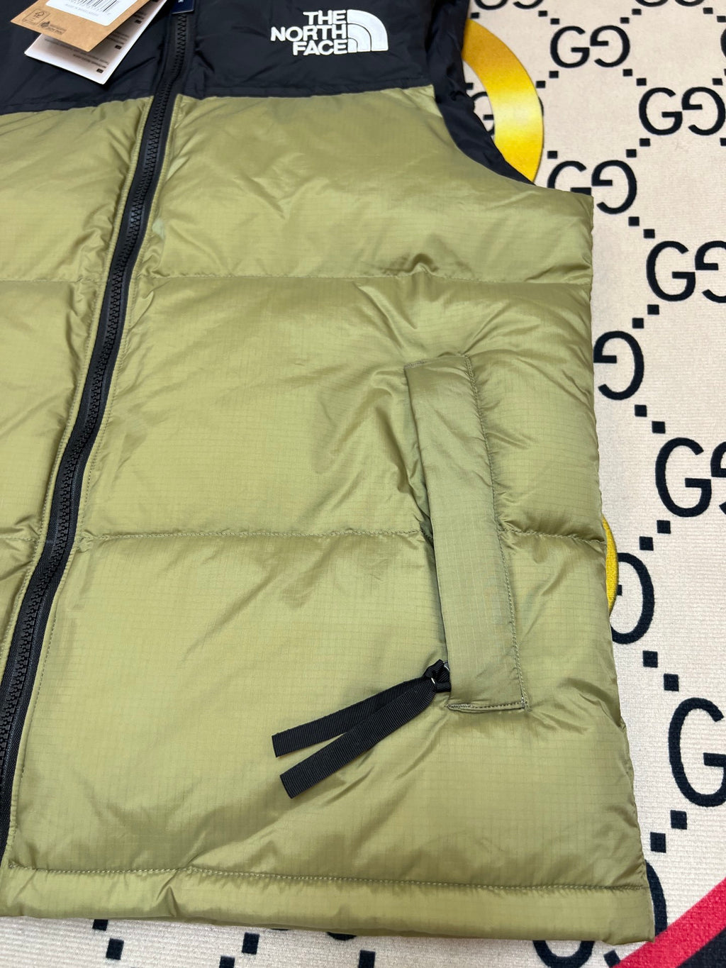 The North Face Olive Green 700-Fill Down Puffer Vest