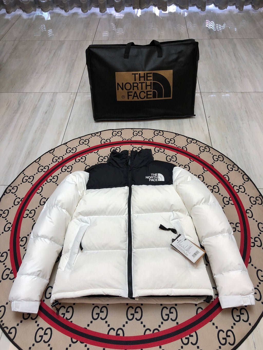 The North Face Teal Nuptse 700-Fill Down Puffer Jacket