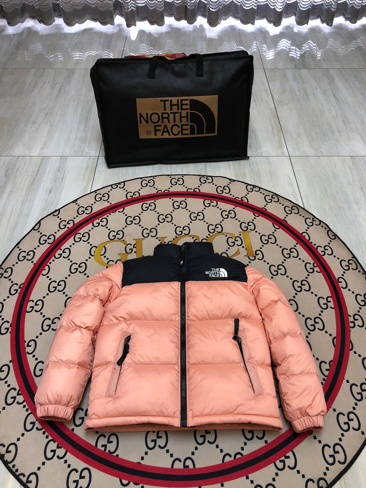 The North Face Teal Nuptse 700-Fill Down Puffer Jacket