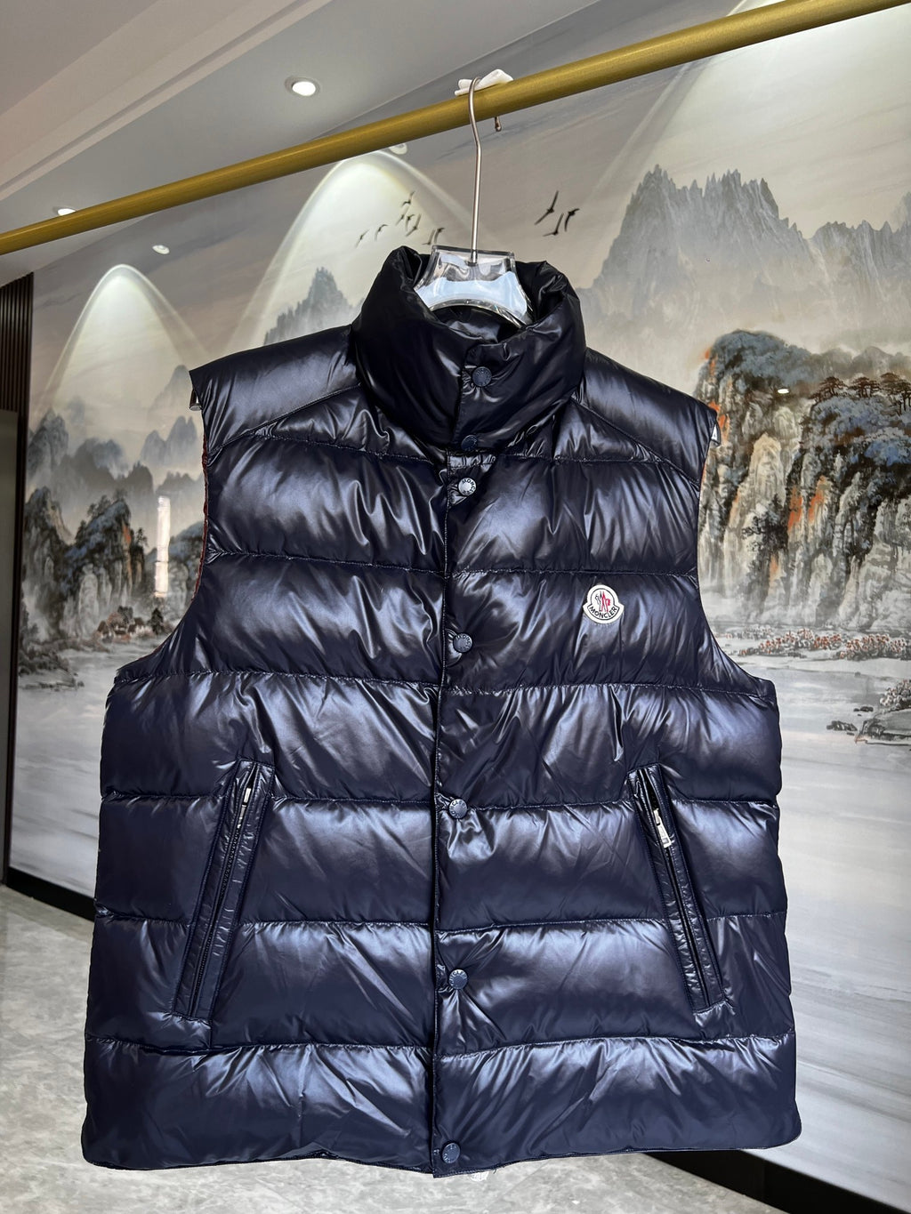 Moncler Navy Blue Down Puffer Vest