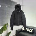 Moncler Grenoble Charcoal Oversized Hooded Down Puffer Jacket