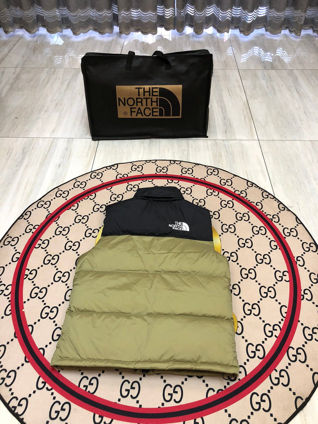 The North Face Olive Green 700-Fill Down Puffer Vest