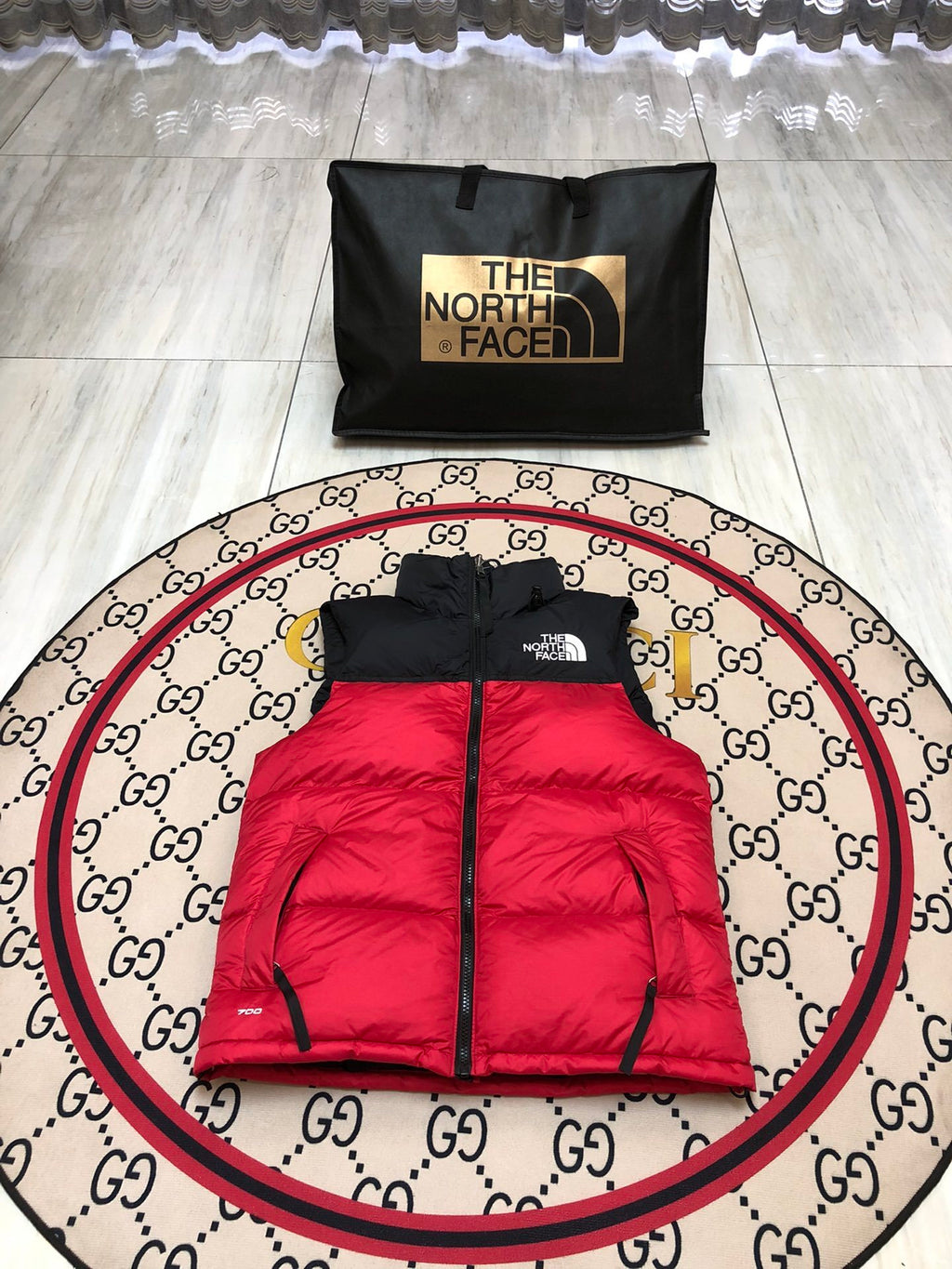 The North Face Red 700-Fill Down Puffer Vest