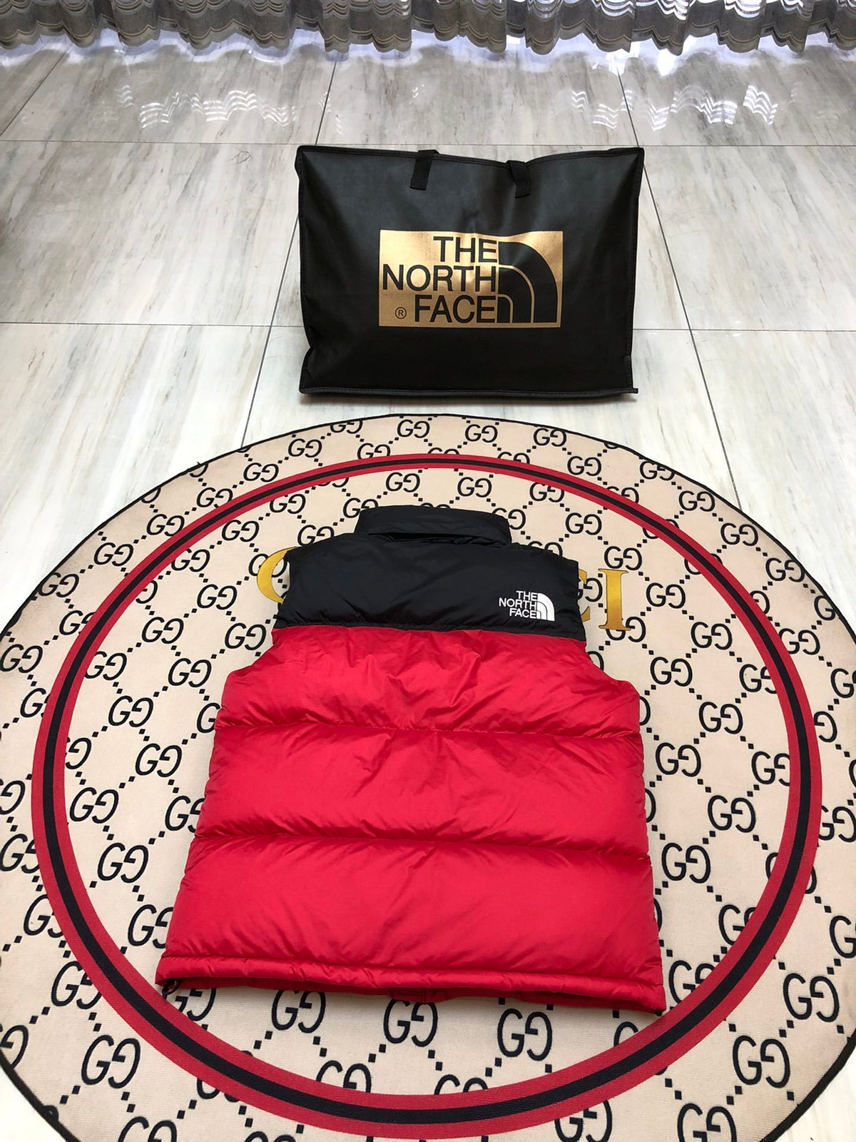 The North Face Red 700-Fill Down Puffer Vest