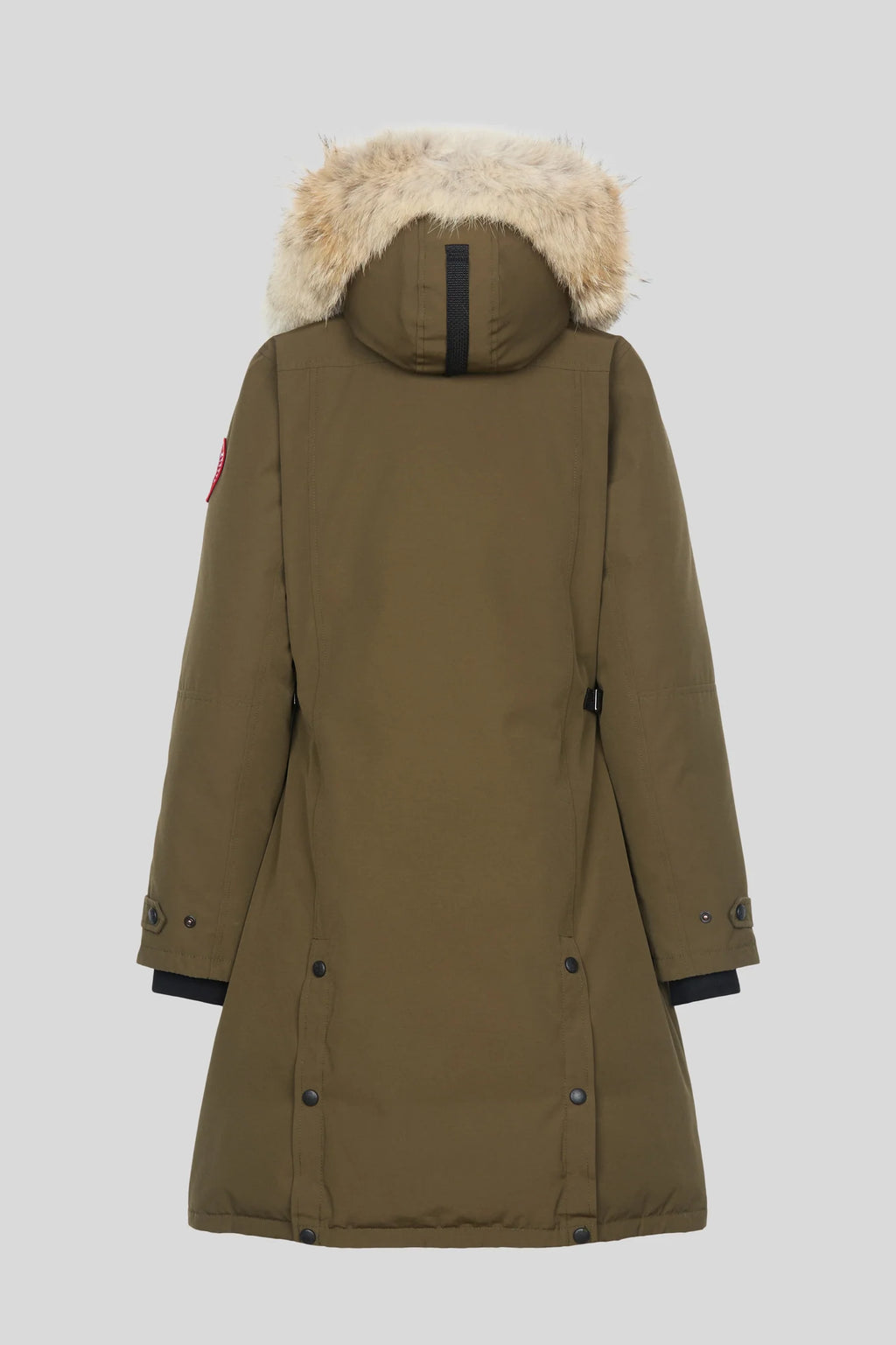 Canada Goose Military Green Rossclair Women's Long Down Parka with Fur Hood