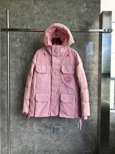 Canada Goose Dusty Pink Hooded Puffer Jacket