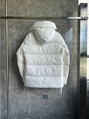 Canada Goose White Hooded Puffer Jacket